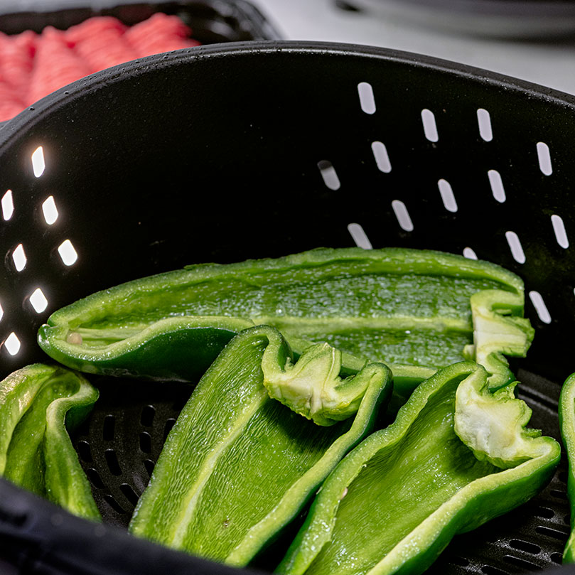 Air Fryer Stuffed Poblano Peppers