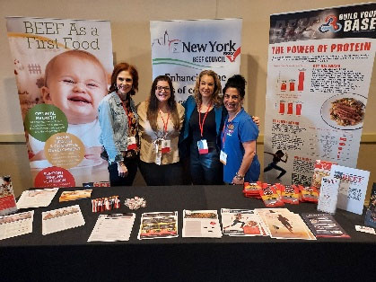 The New York Beef Council staff tabling at the New York State Academy of Nutrition Dietetics Annual meeting