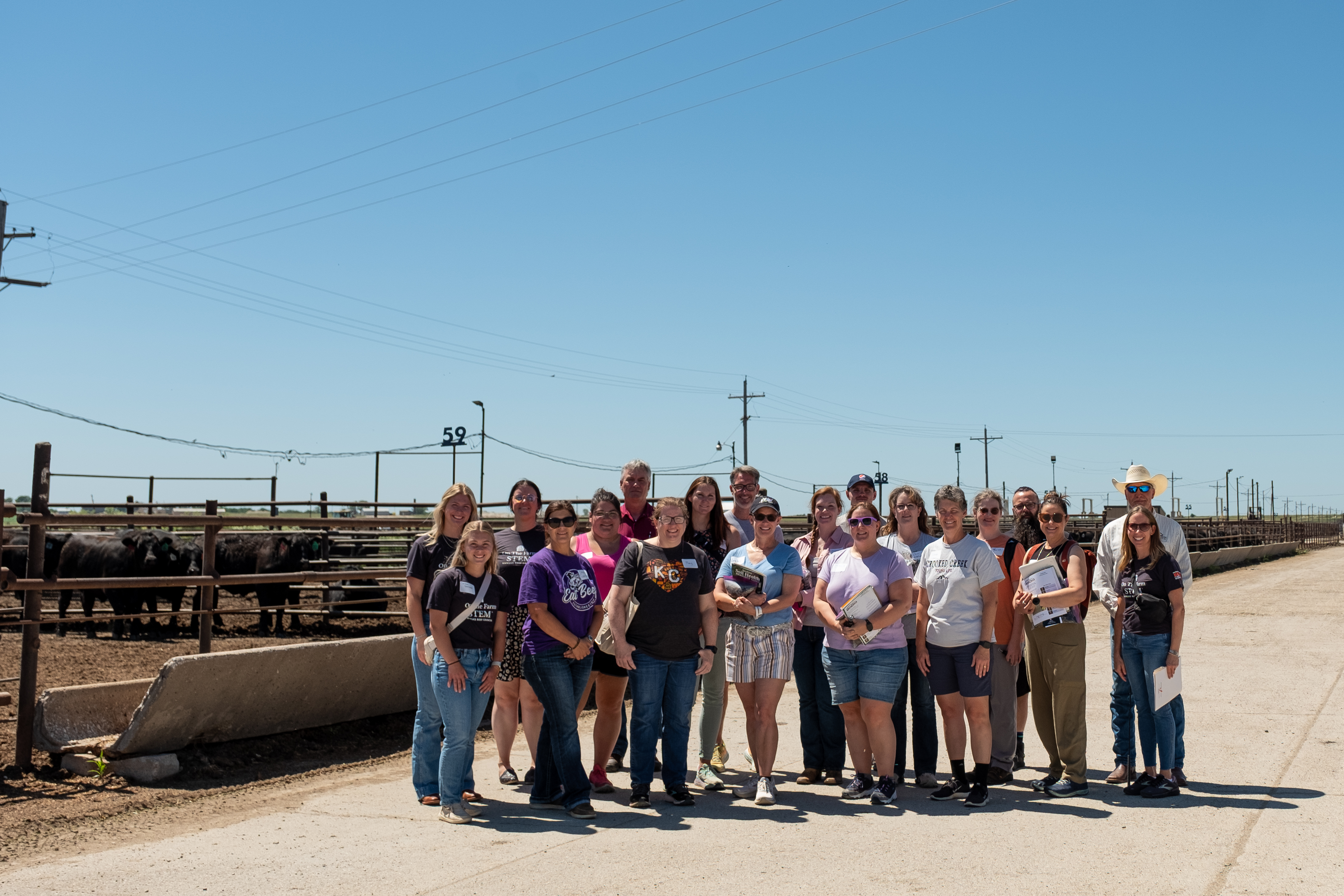 52f069bd-18d5-7ef8-b53d-709c904e2873.jpg KBC 2024 On the Farm STEM training participants at Tiffany Cattle Co