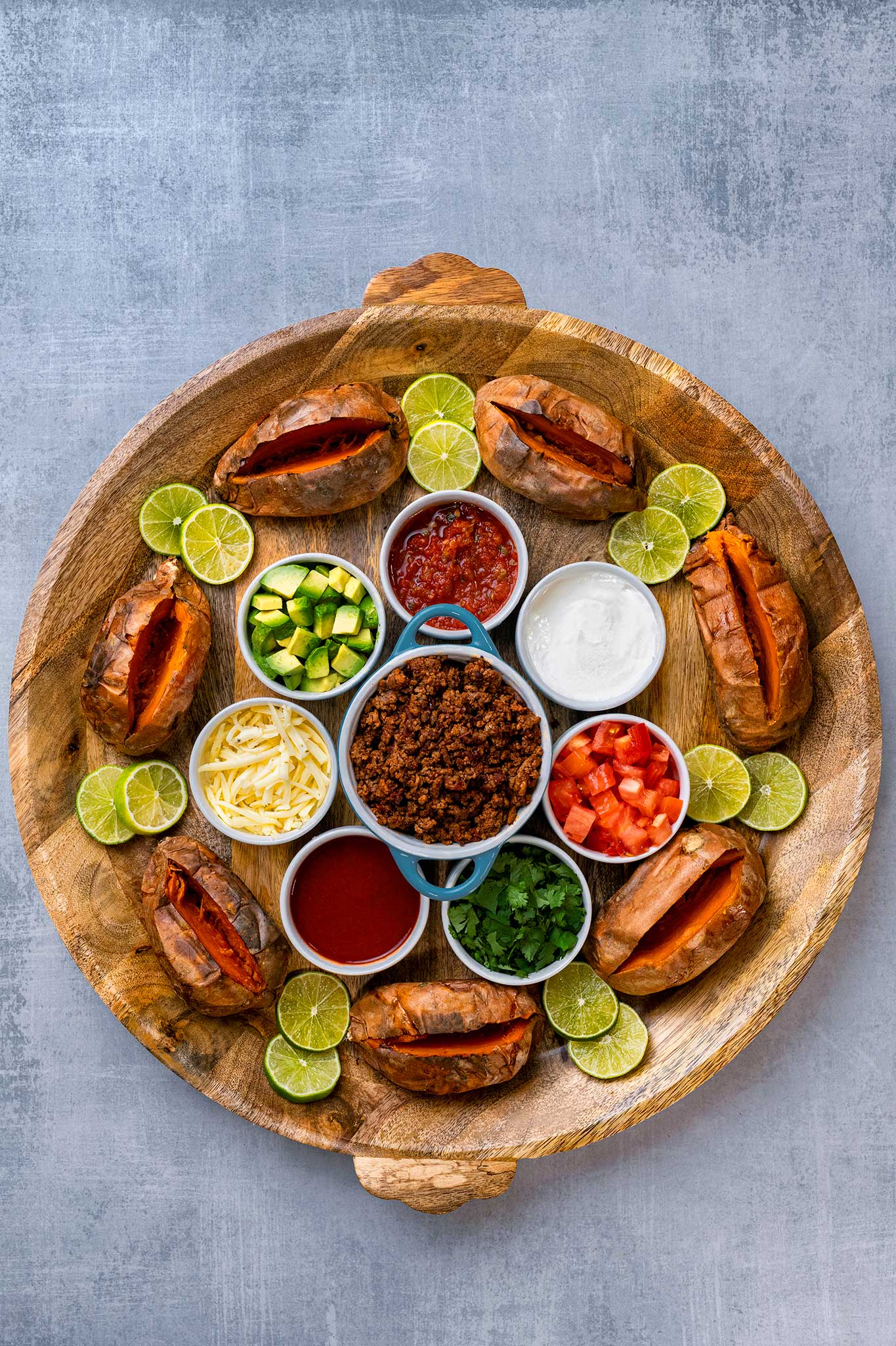 sweet potato taco bar