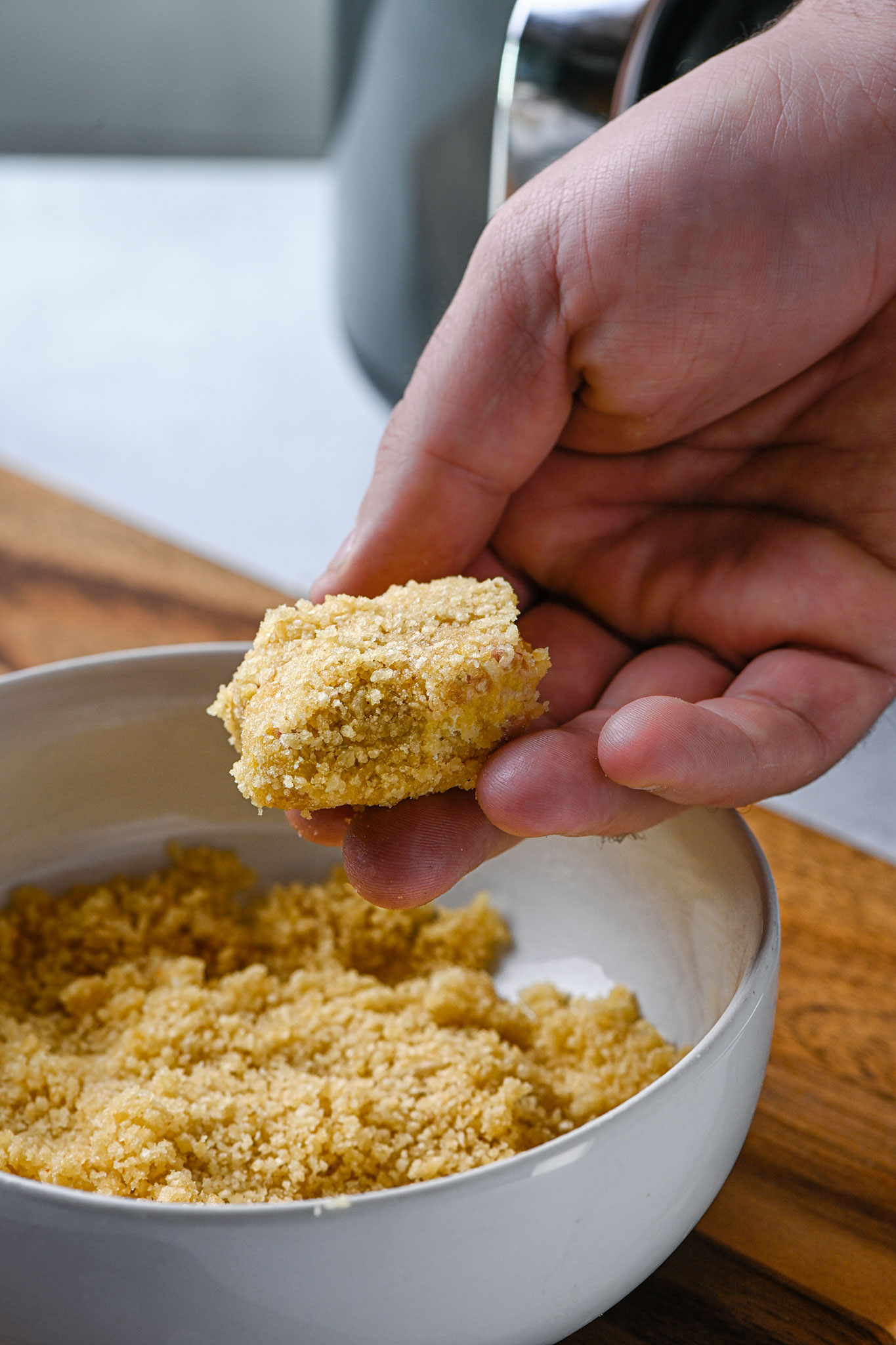 breading popcorn steak bites