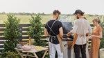 making burgers for a party
