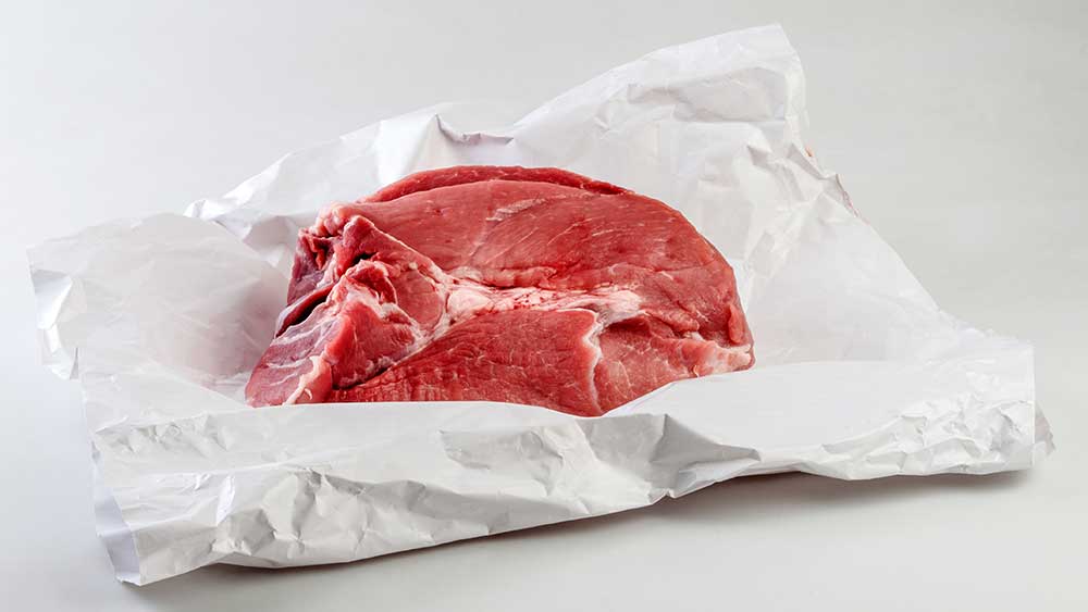 beef in butcher paper