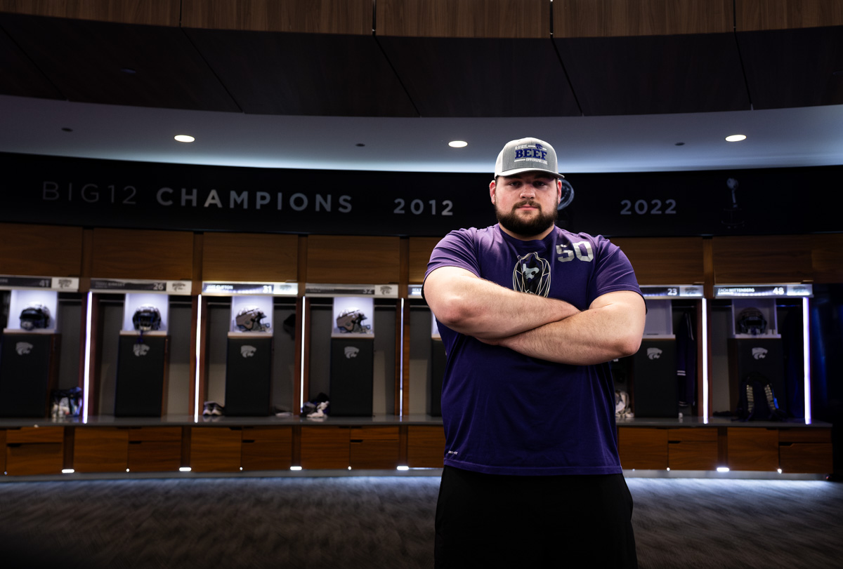 cooperbeebeoffensivelinemanweb.jpg Offensive Lineman Cooper Beebe Big 12 champion fueling with beef