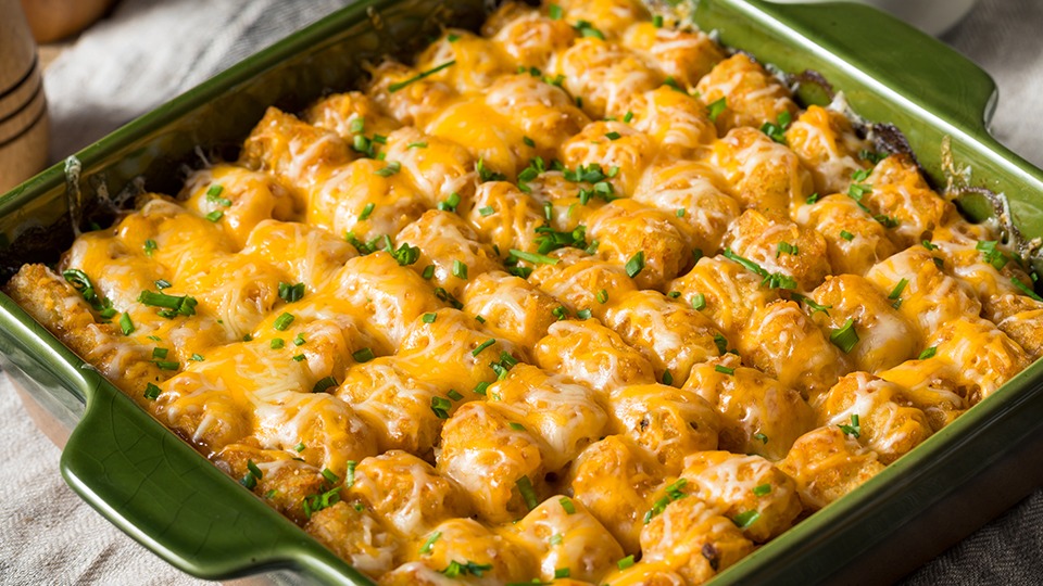 tater tot taco casserole hero image
