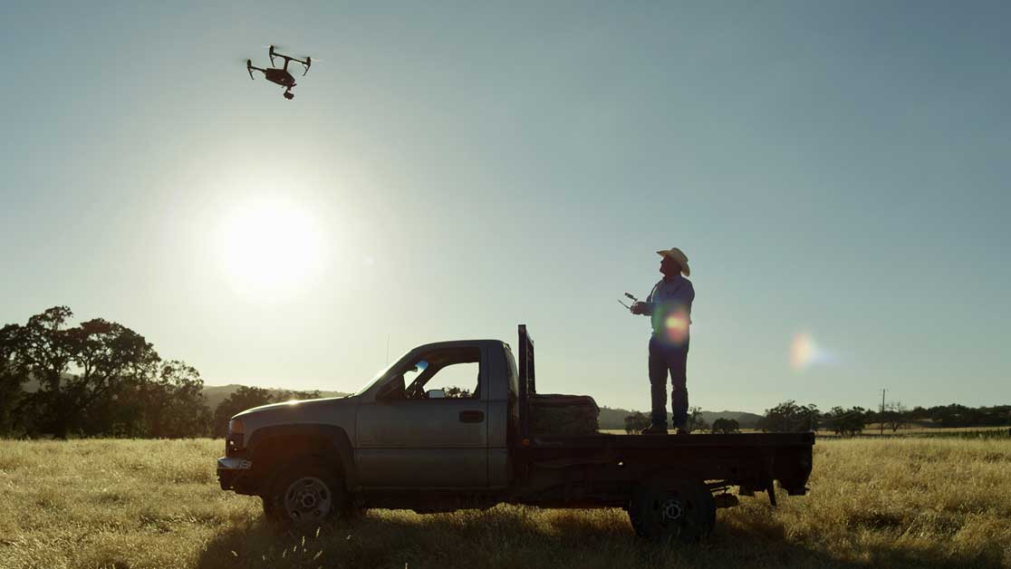 technology in agriculture beef industry drone rancher