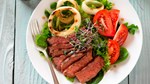 grilled steak and tomato salad