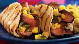 Grilled steak tacos