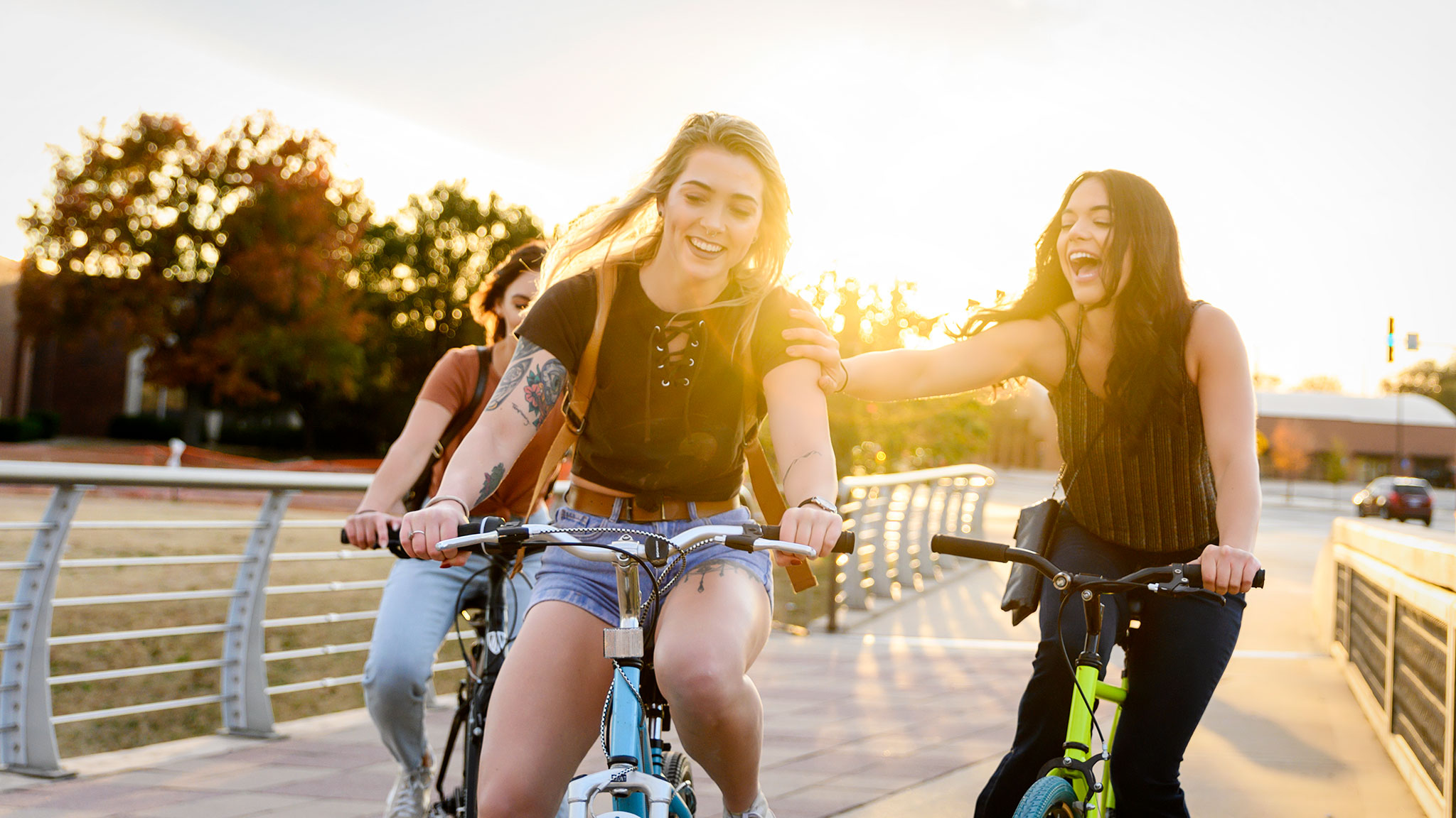 Riding bikes having adventure fueled by beef