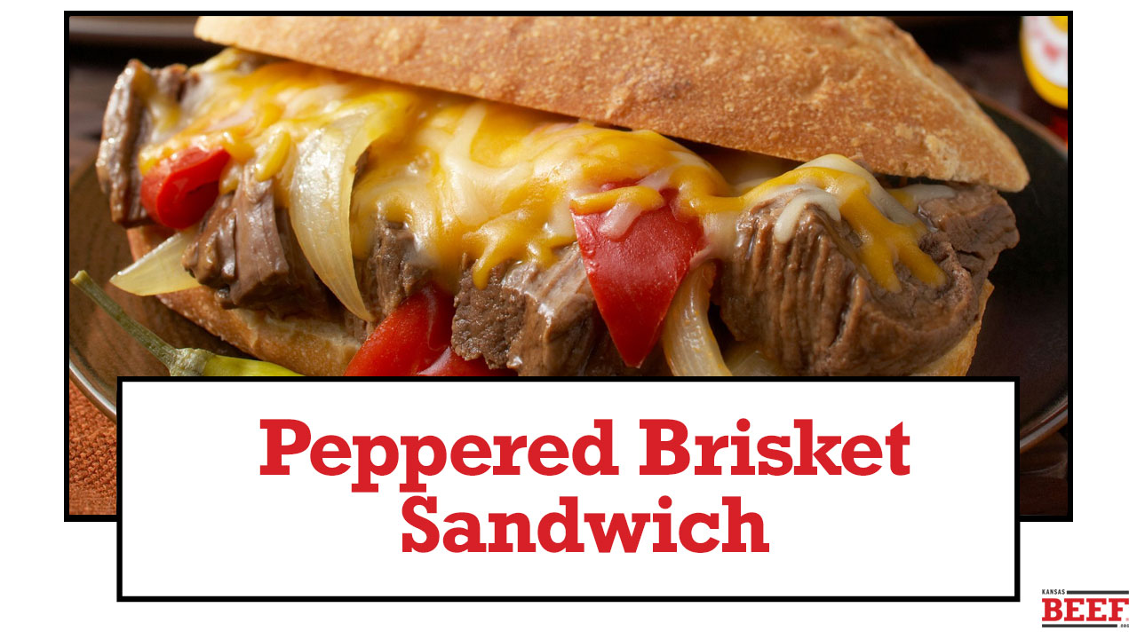 peppered brisket sandwich