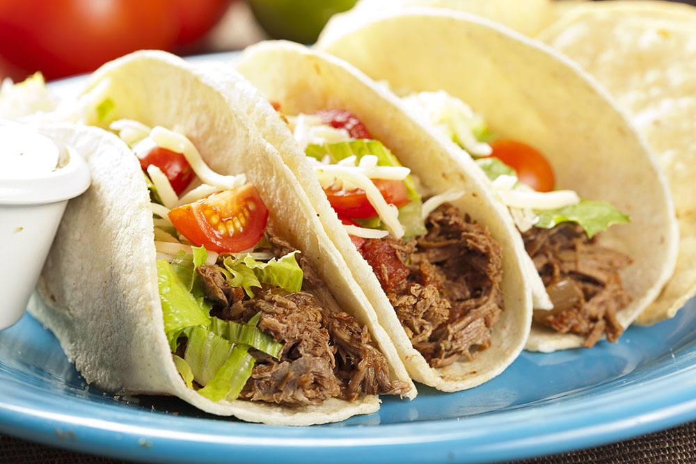 taco shredded beef taco from a roast