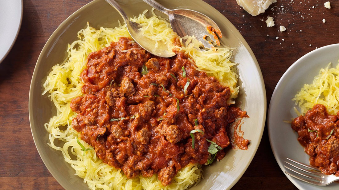 spaghetti squash with ground beef recipe for batch cooking busy families