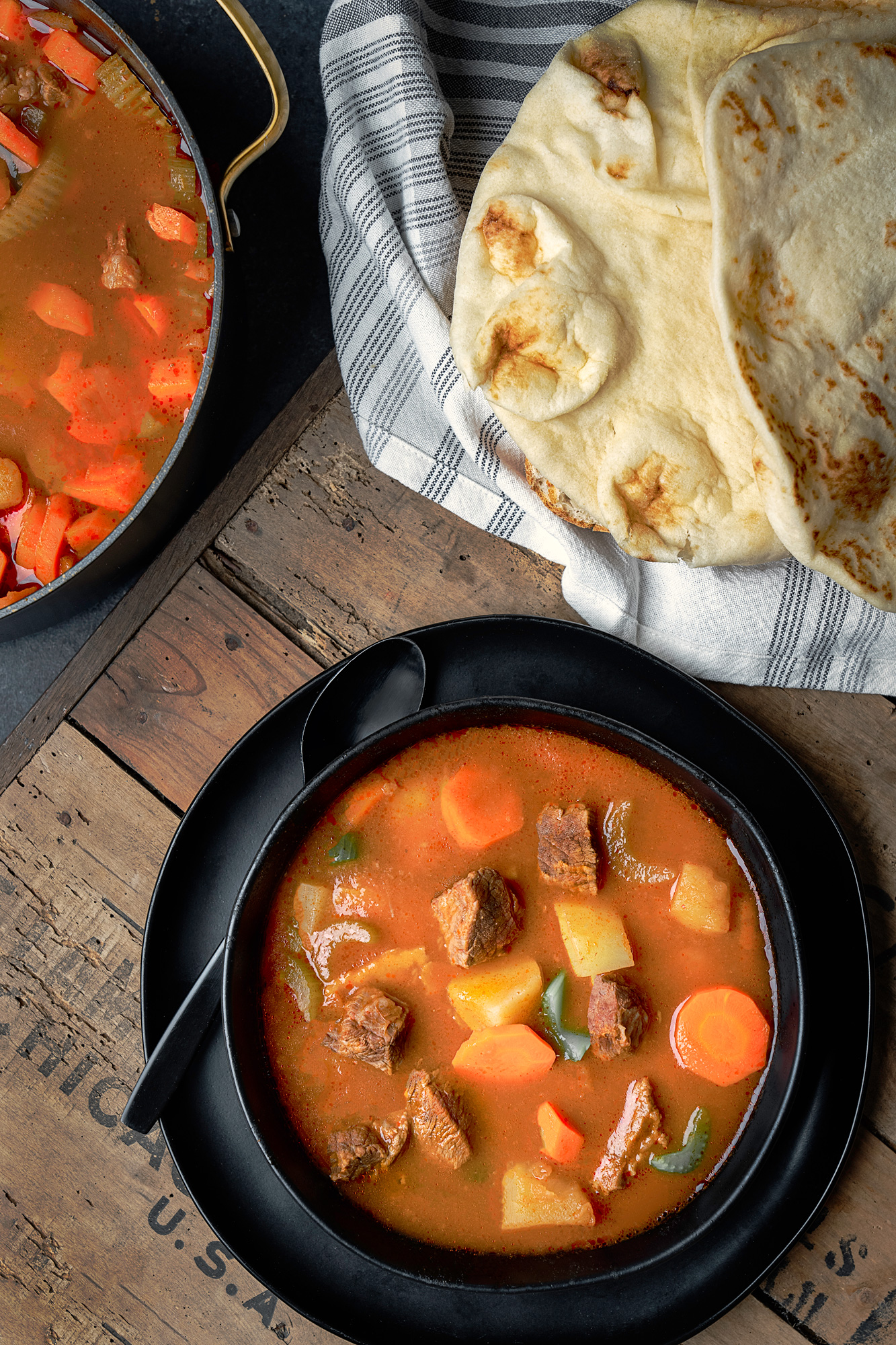 Spicy beef and vegetable soup fall recipe