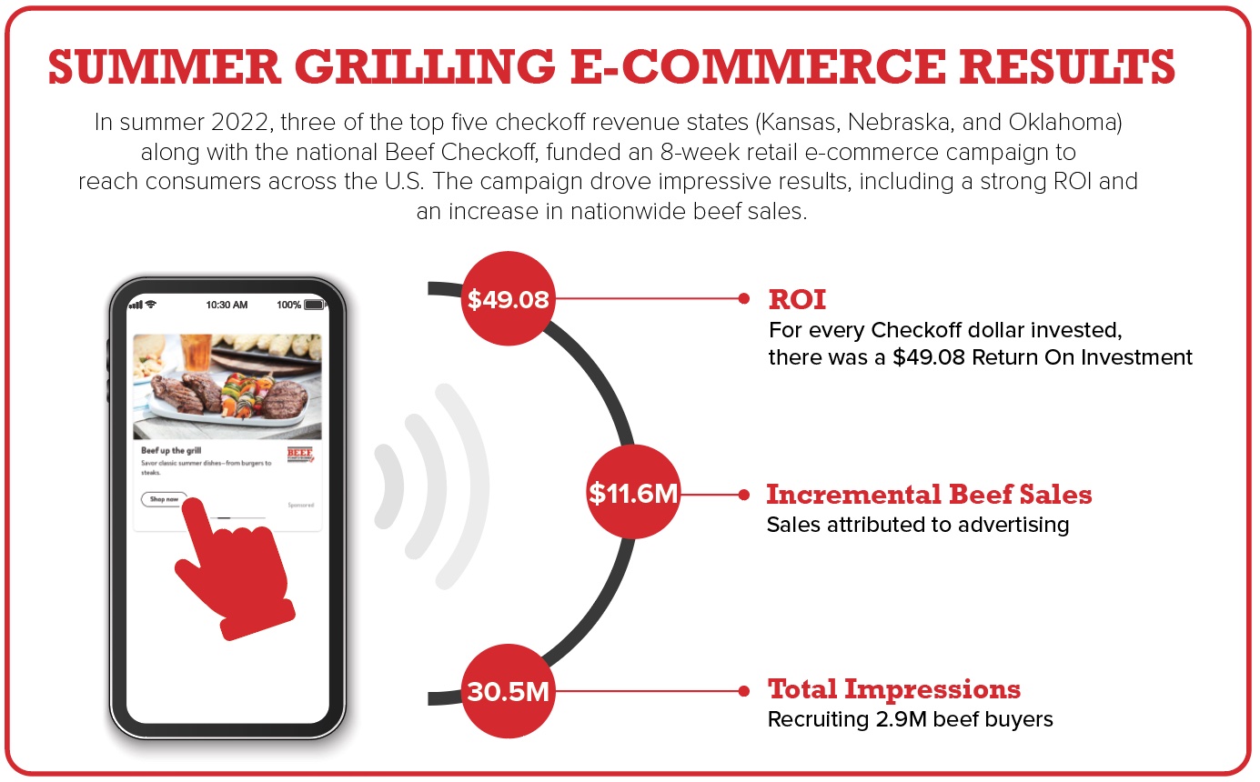 summer grilling ecommerce results for multiple state beef councils